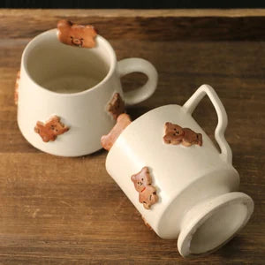 Kawaii Bear Handmade Ceramic Mugs