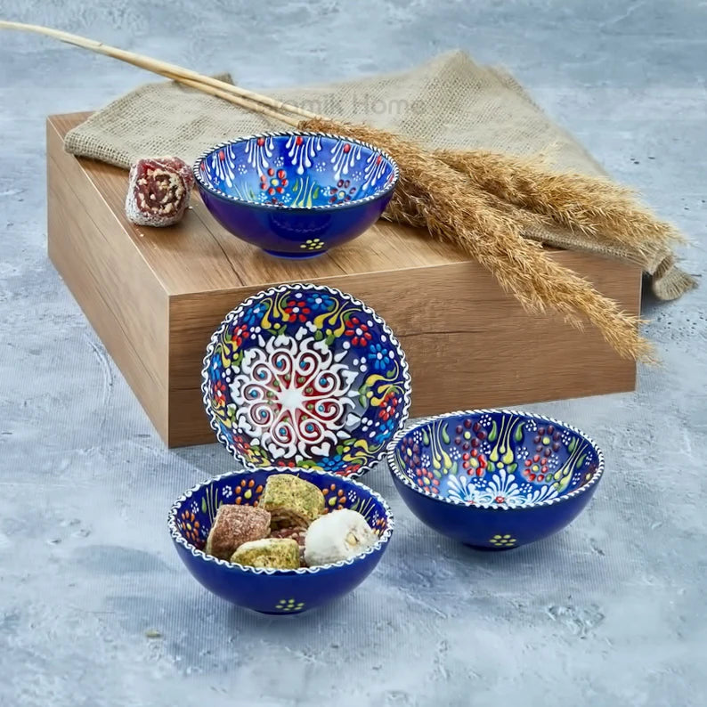 Turkish ceramic bowl set, Handmade Ceramic Bowl