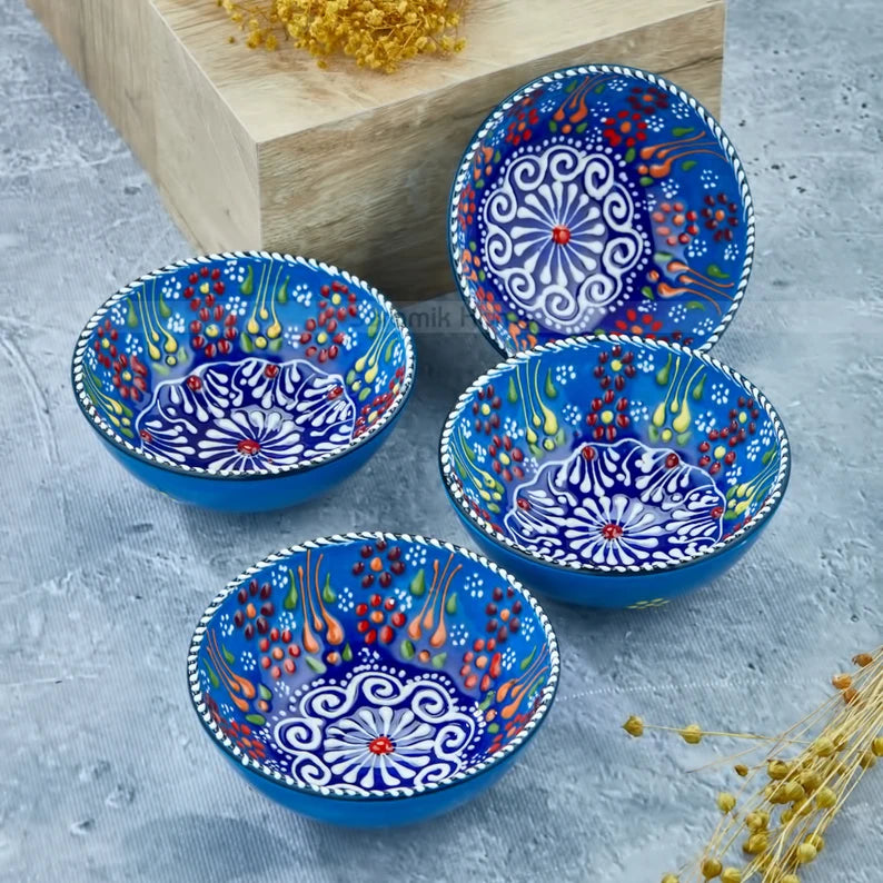 Turkish ceramic bowl set, Handmade Ceramic Bowl