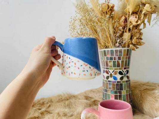 Adorable Handpainted Sweet Ice Cream Ceramic Mug