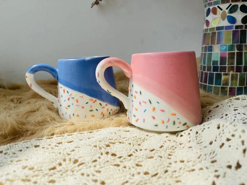 Adorable Handpainted Sweet Ice Cream Ceramic Mug