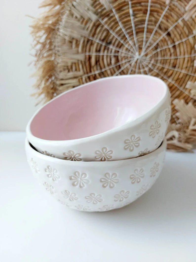 Handbuilt ceramic bowl, Pottery bowls