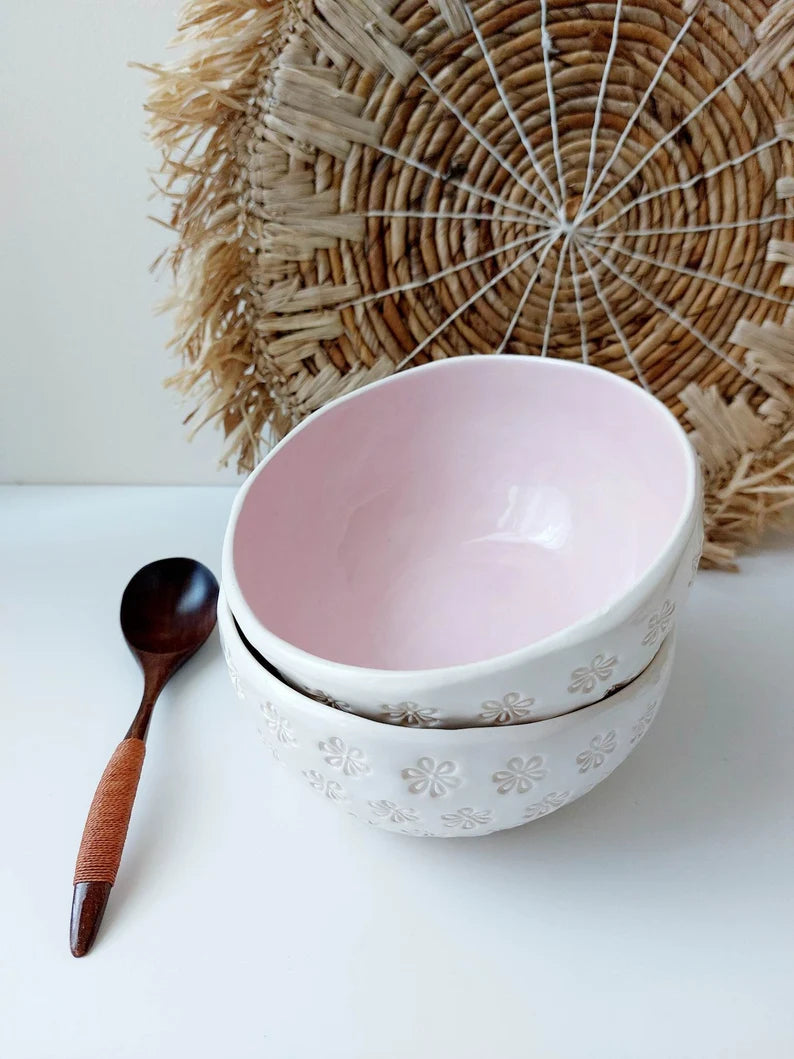 Handbuilt ceramic bowl, Pottery bowls