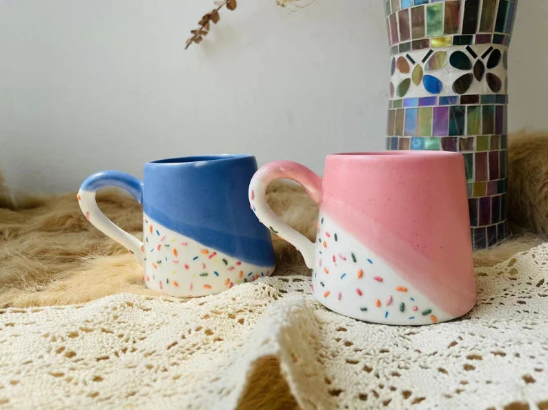 Adorable Handpainted Sweet Ice Cream Ceramic Mug