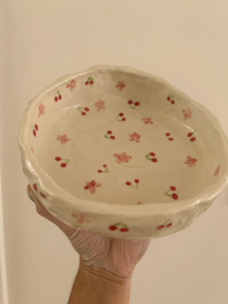 Handmade ceramic Cherry bowl