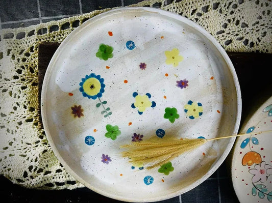 Hand-Painted Ceramic Plate