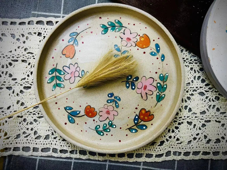 Hand-Painted Ceramic Plate