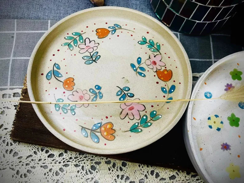 Hand-Painted Ceramic Plate