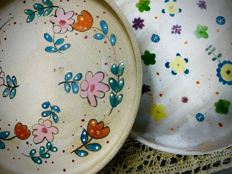 Hand-Painted Ceramic Plate