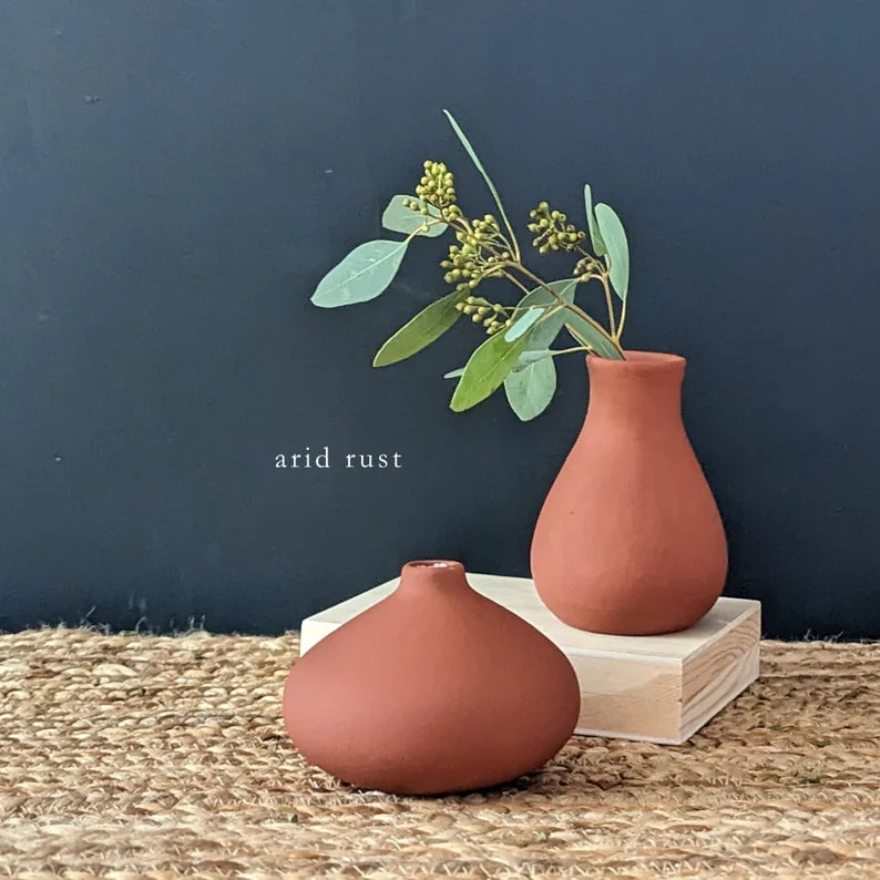 Desert Earth Color Clay Bud Vases