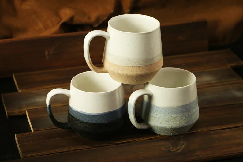 Handmade Ceramic Mugs, Custom Name/Logo Personalized