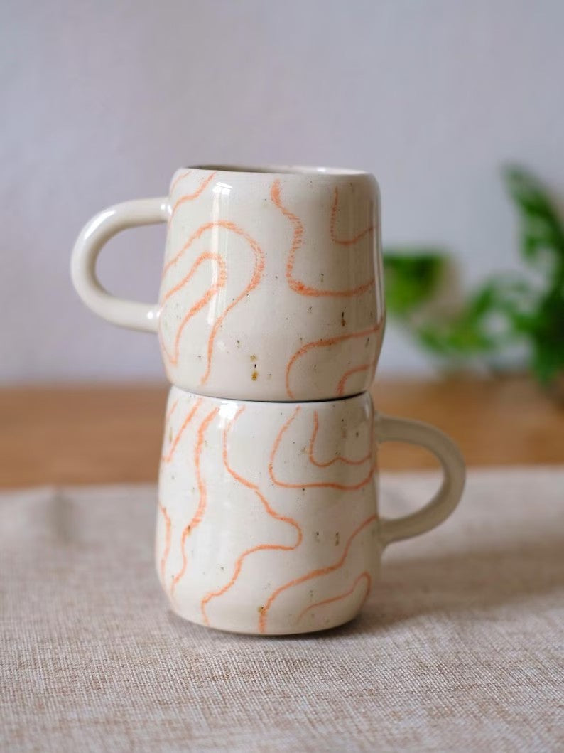 Psychedelic Smooth Curved Lines Mug