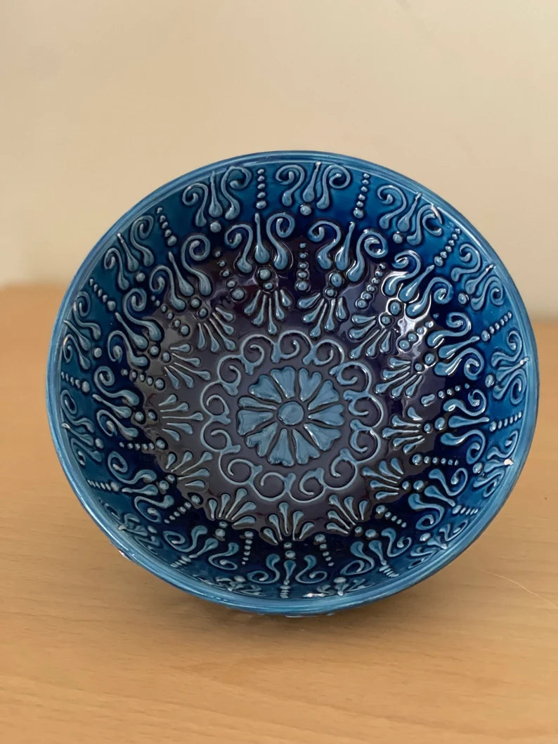 Turkish Ceramic Bowls, Blue Ceramic Bowl