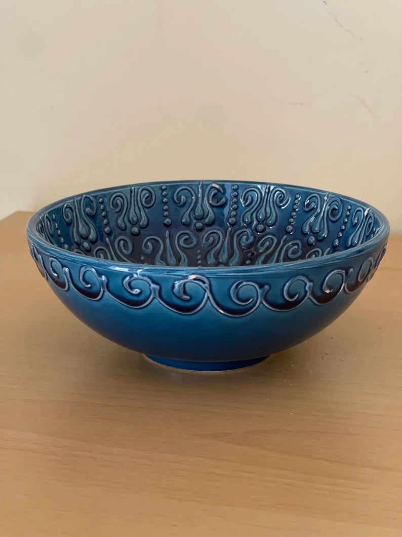 Turkish Ceramic Bowls, Blue Ceramic Bowl